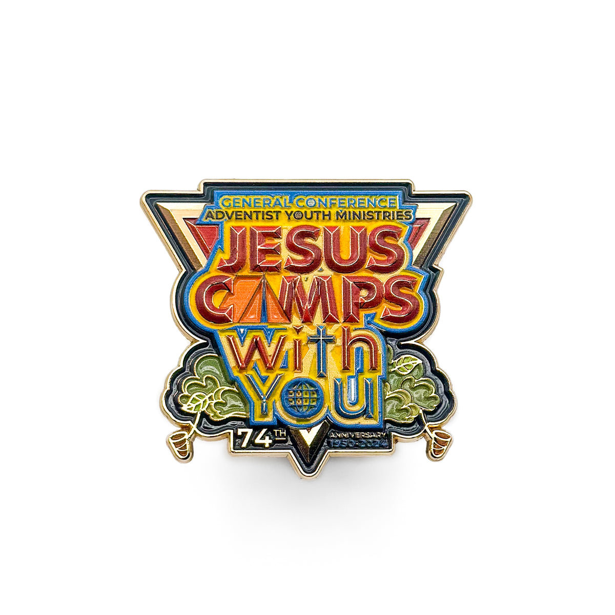 World Pathfinder Day 2024 "Jesus Camps With You" Pin