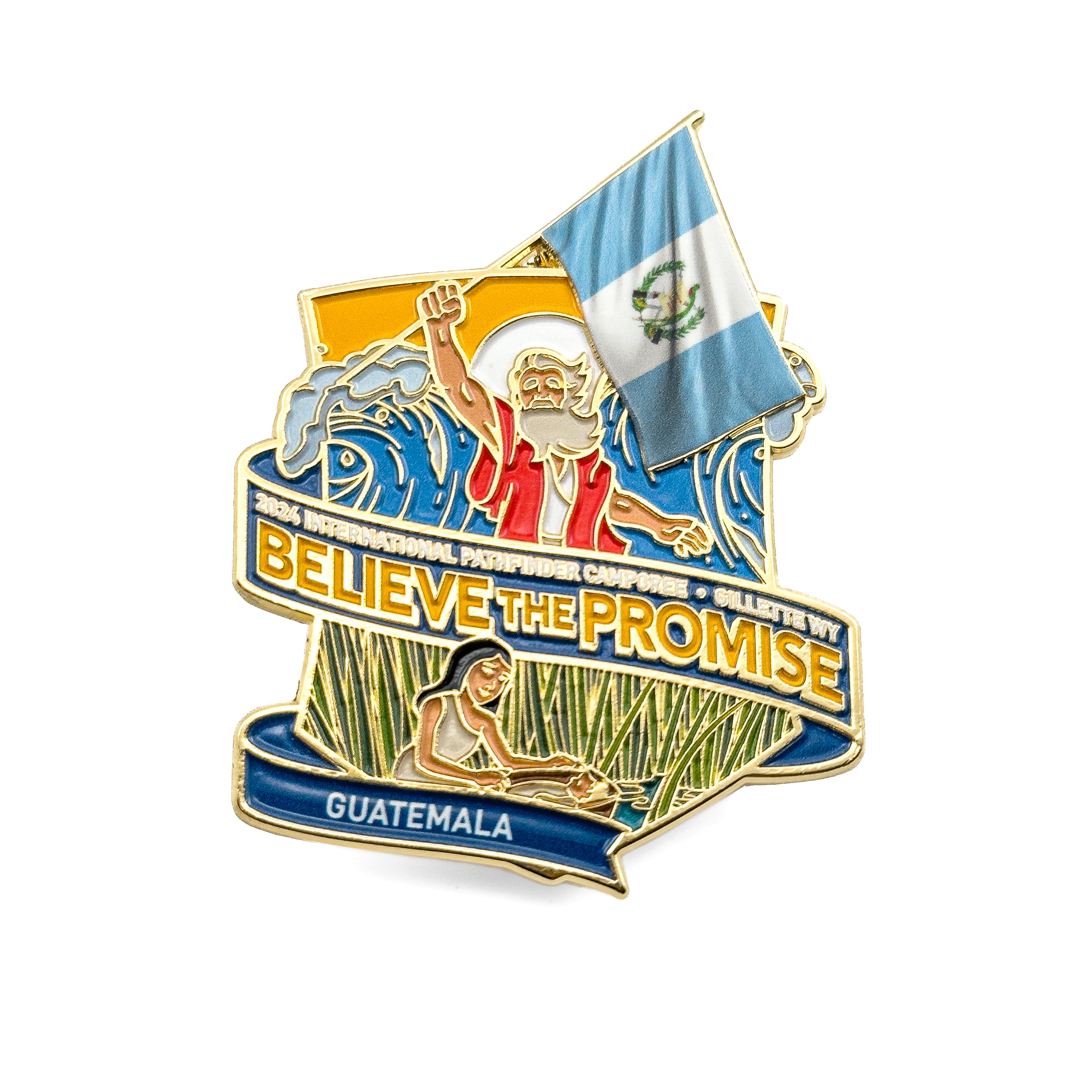 Believe the Promise 2024 Flag Pin (Guatemala)