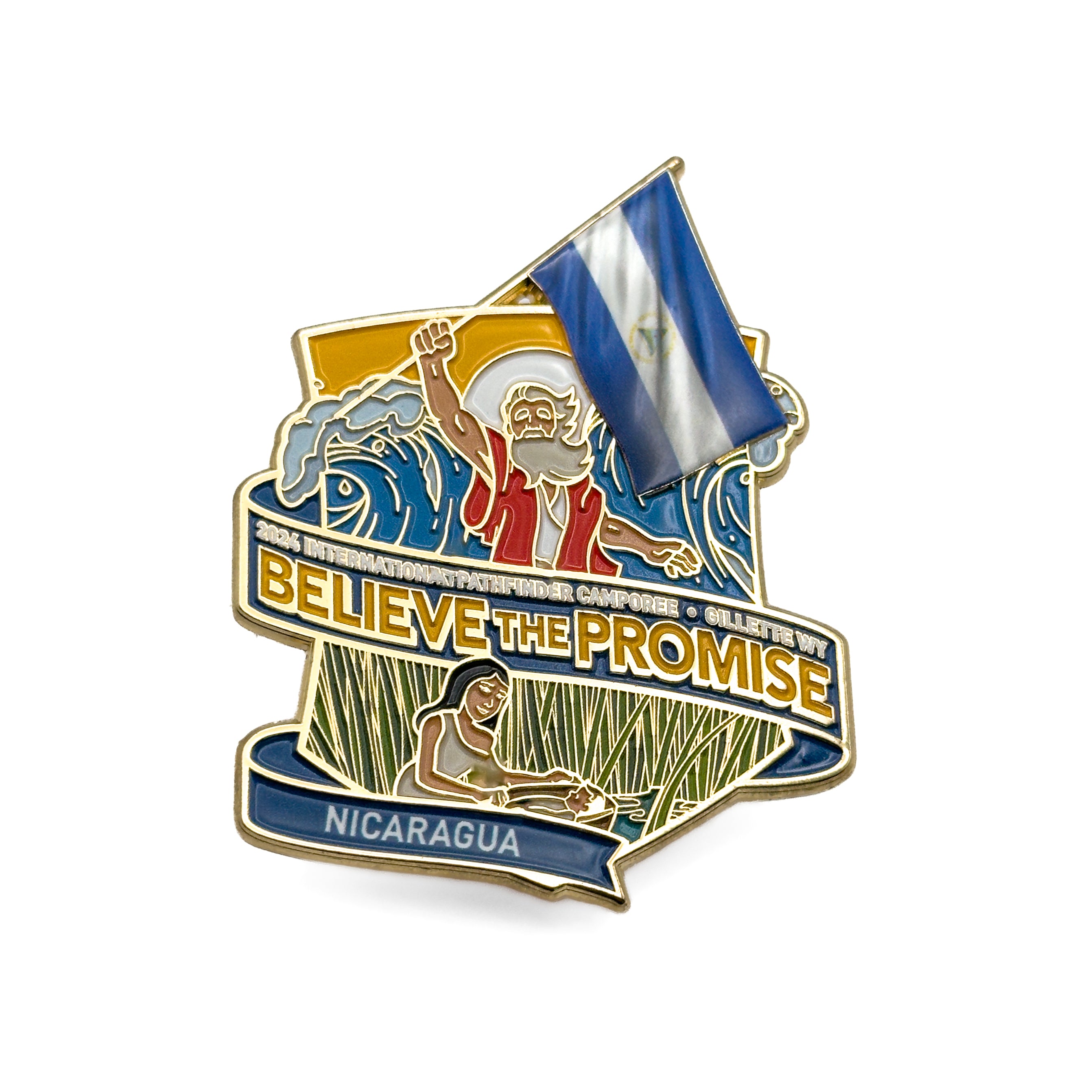 Believe the Promise 2024 Flag Pin (Nicaragua)