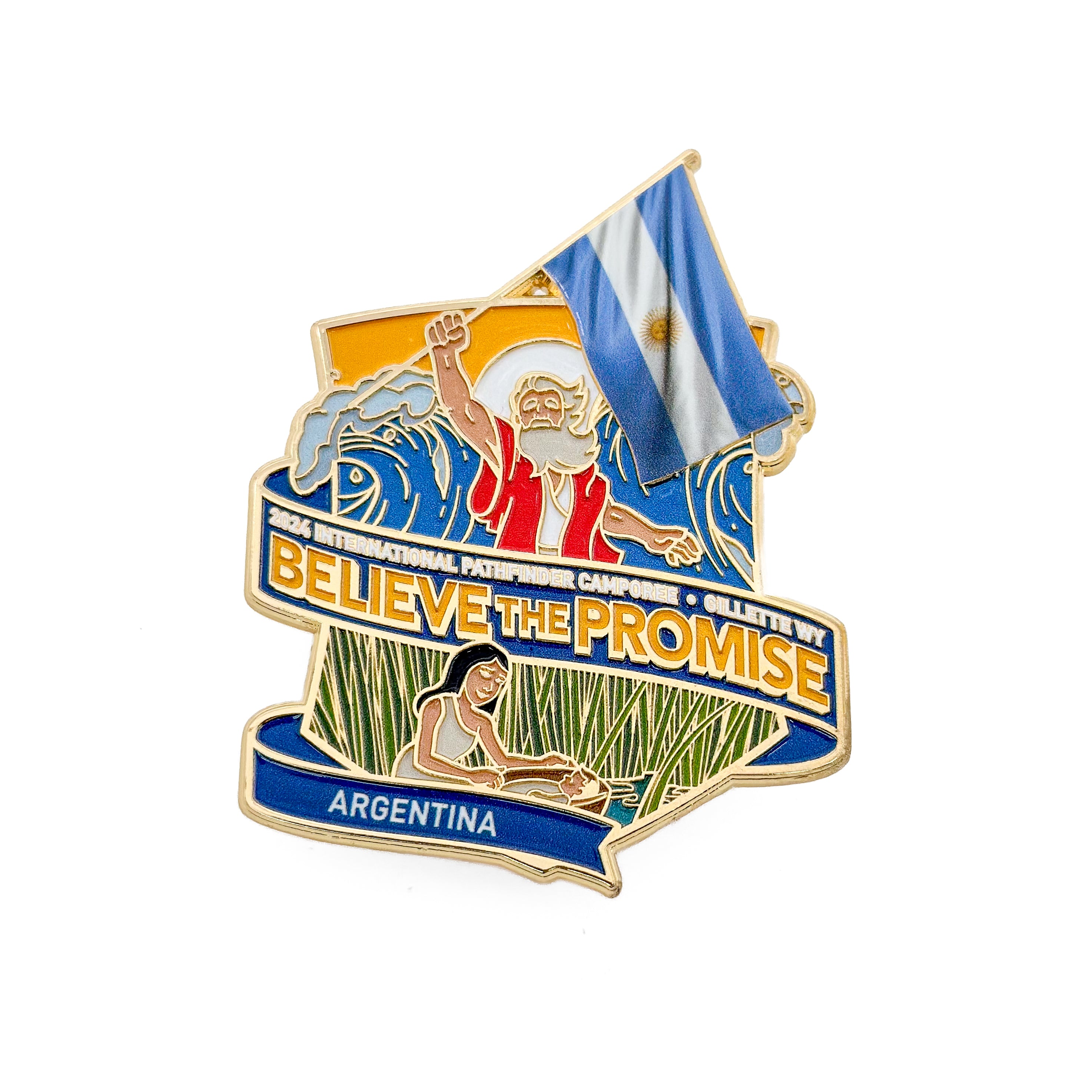 Believe the Promise 2024 Flag Pin (Argentina)