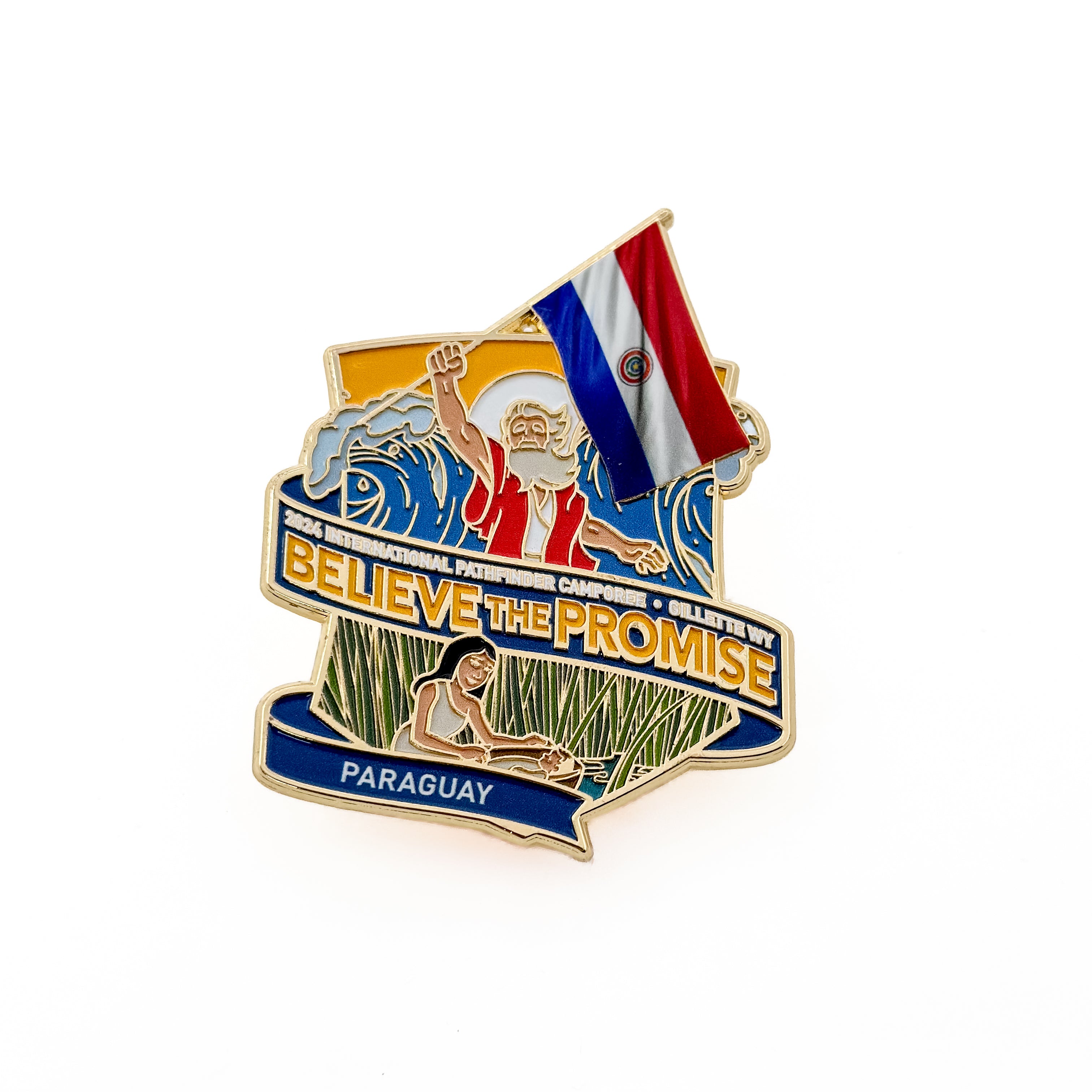 Believe the Promise 2024 Flag Pin (Paraguay)