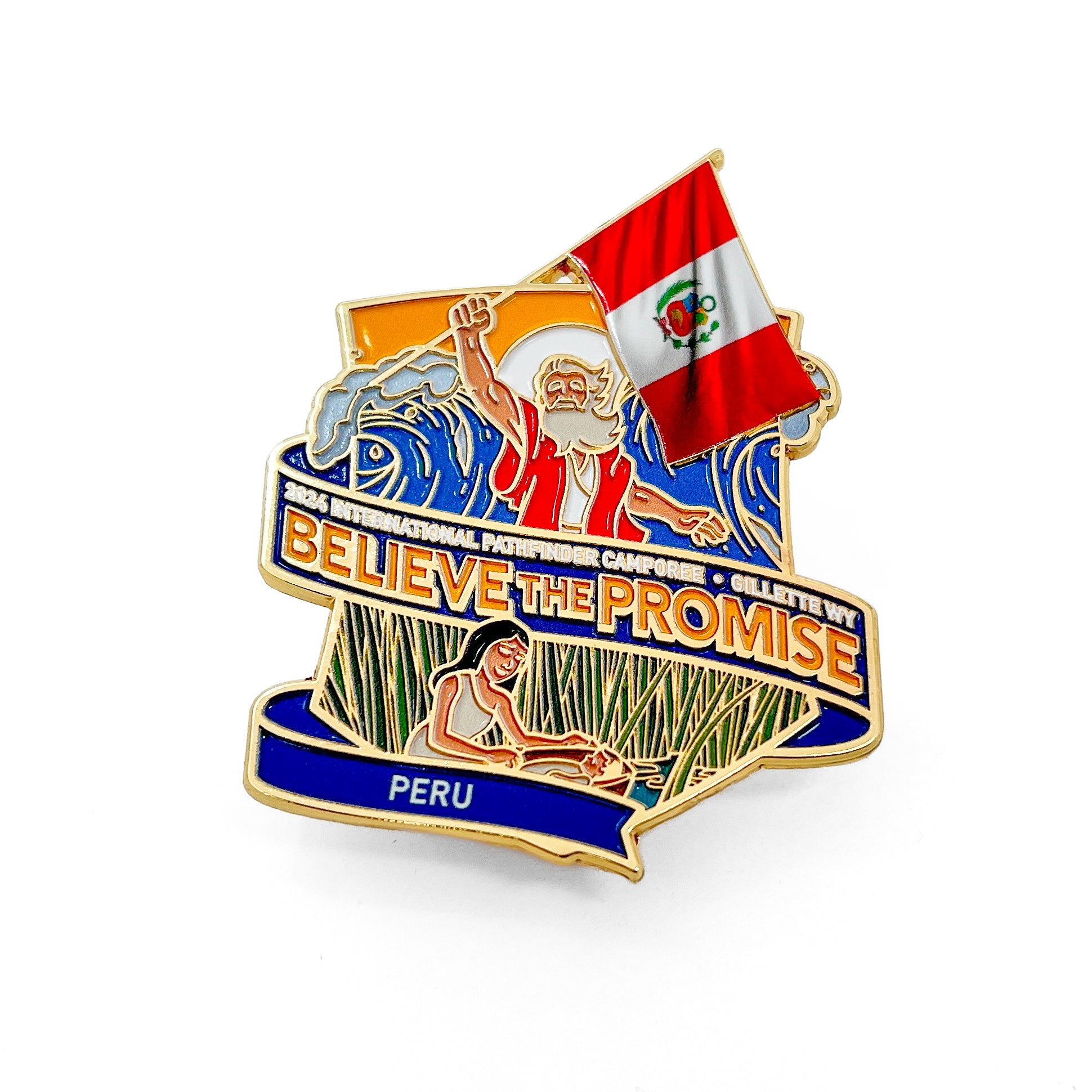 Believe the Promise 2024 Flag Pin (Peru)