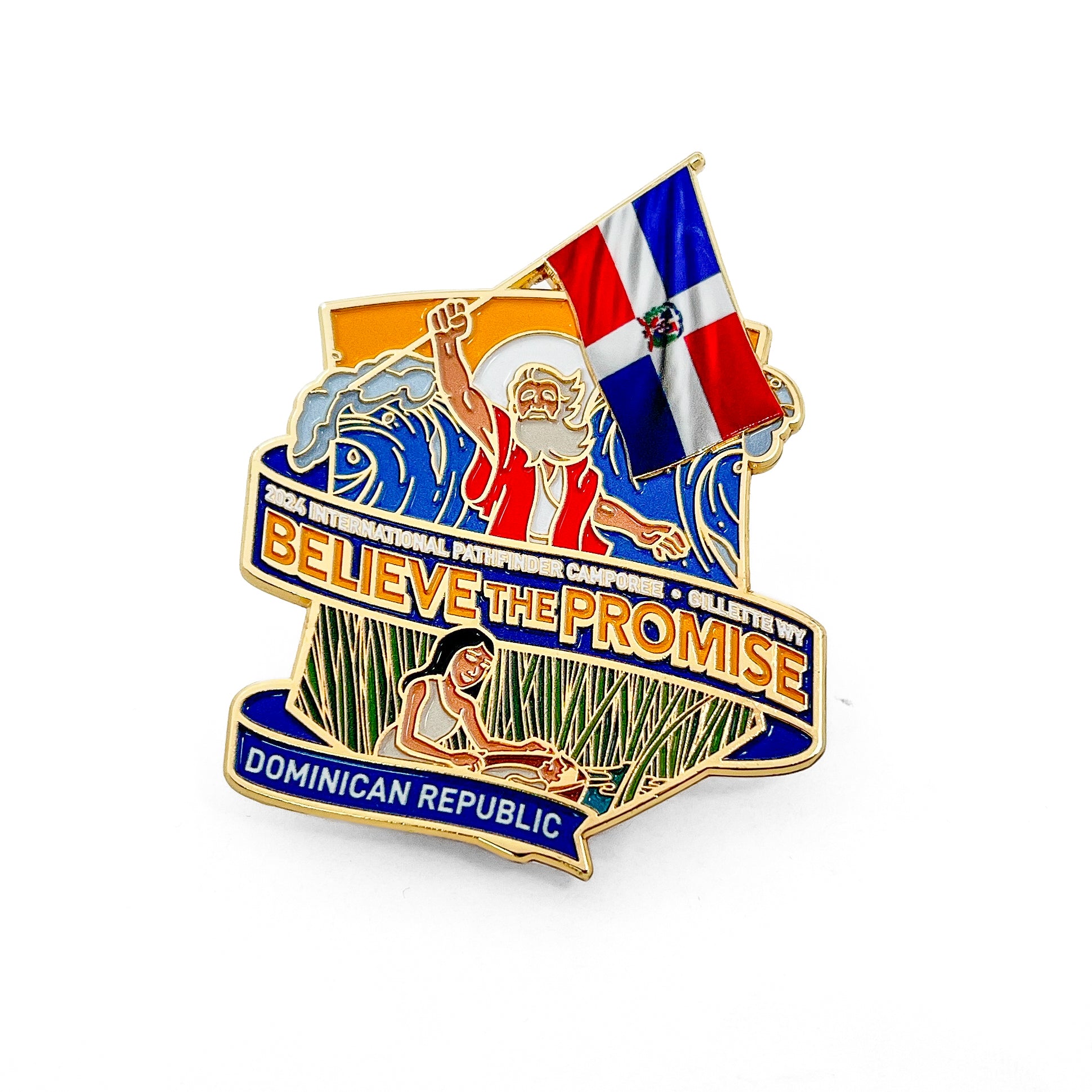Believe the Promise 2024  Flag Pin (Dominican Republic)